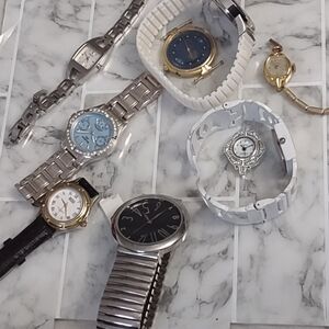 Bag of vintage old watches. Different brands